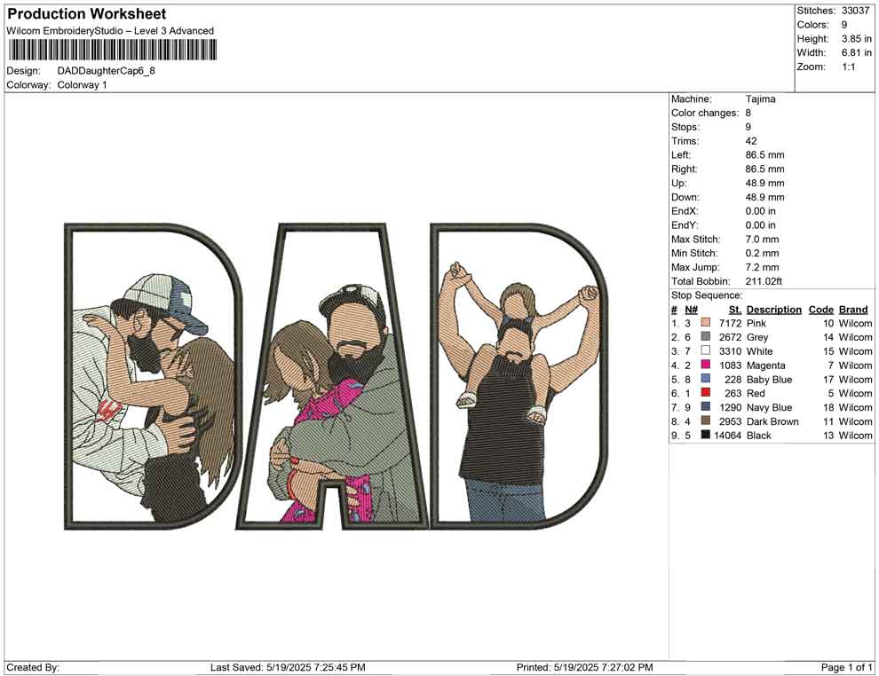 DAD Daughter Cap