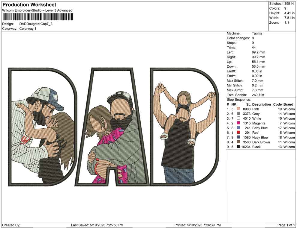 DAD Daughter Cap