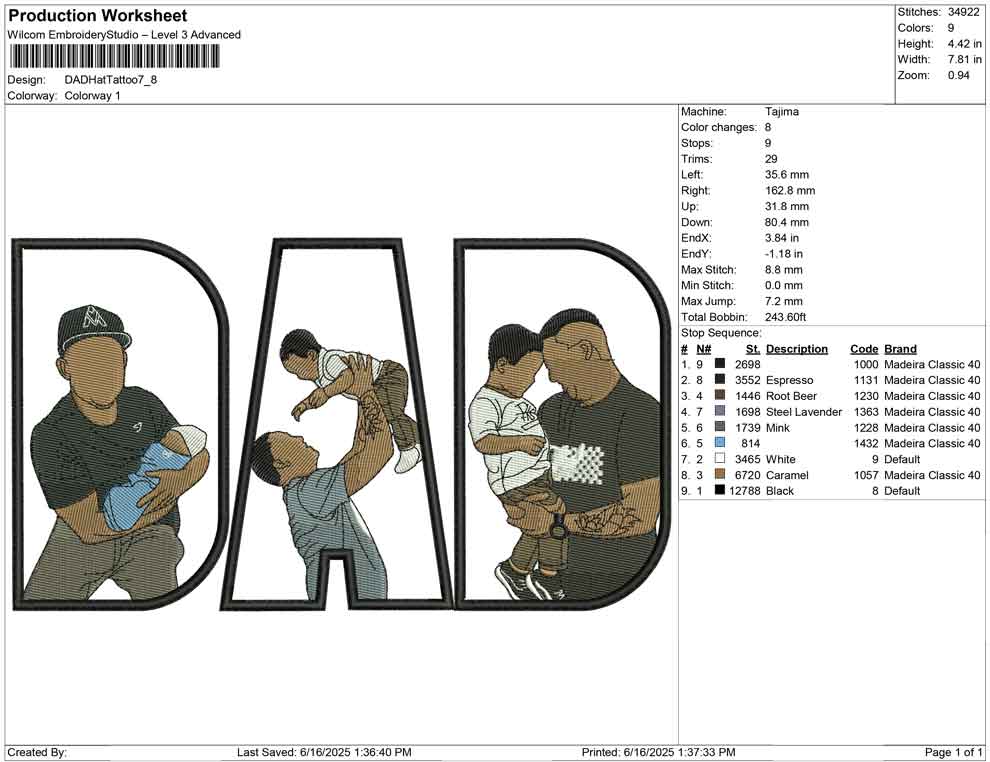 DAD Hat Tattoo