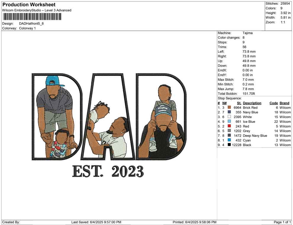 DAD Hat front