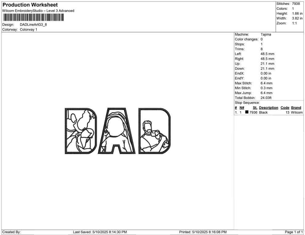 DAD Line Art G