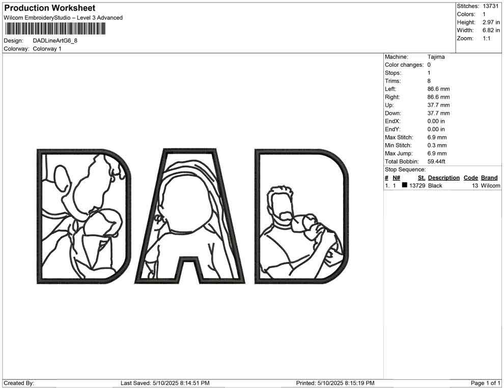 DAD Line Art G