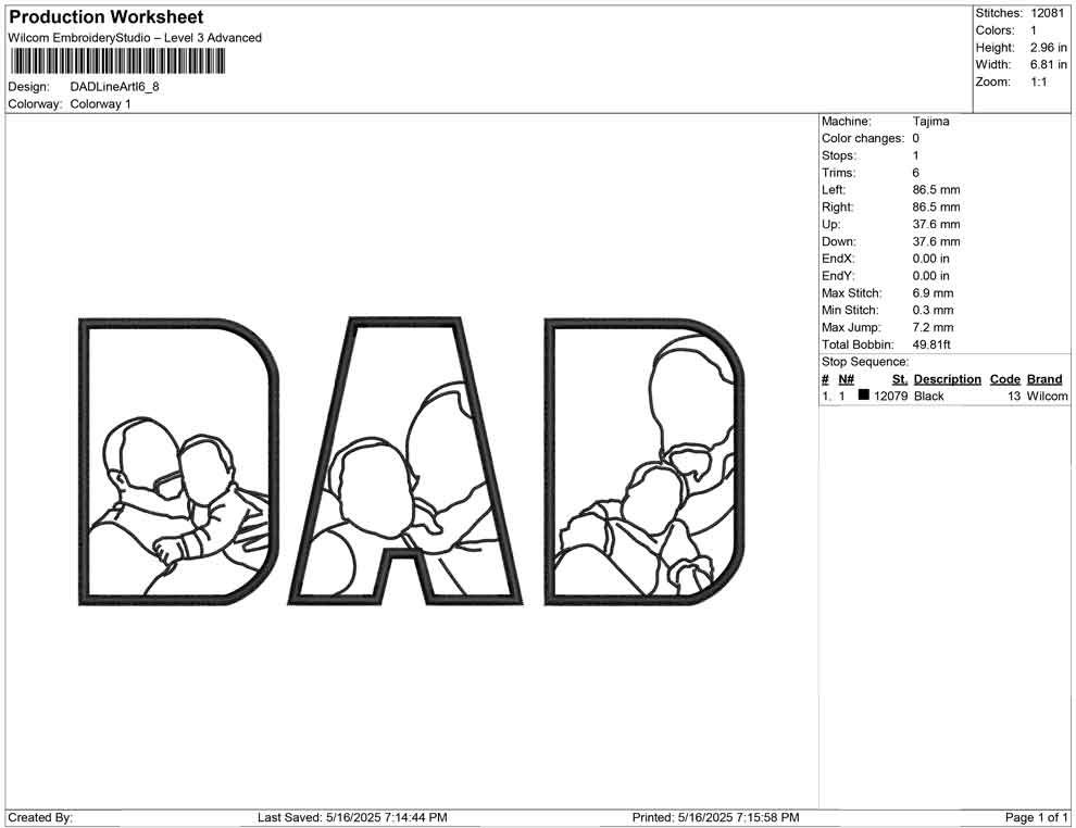 DAD Line Art I