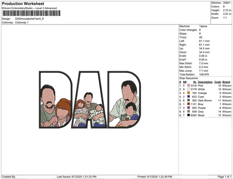 DAD moustache Fam