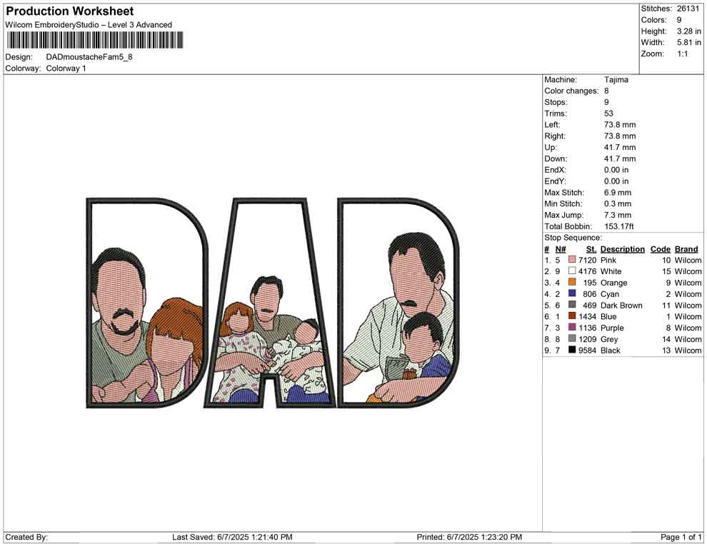DAD moustache Fam