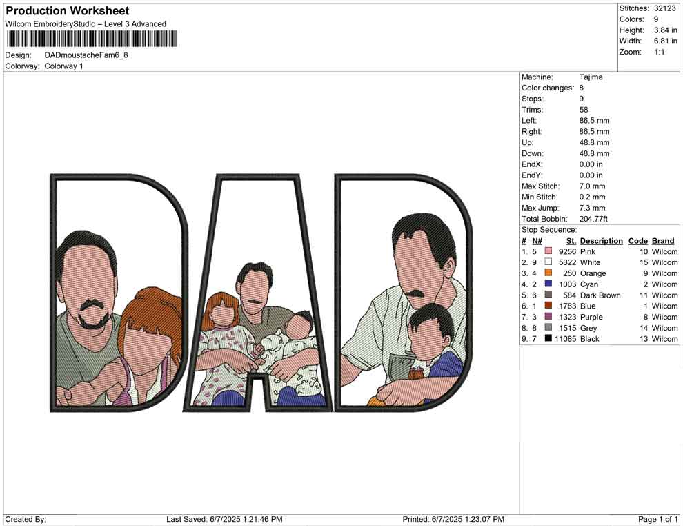DAD moustache Fam
