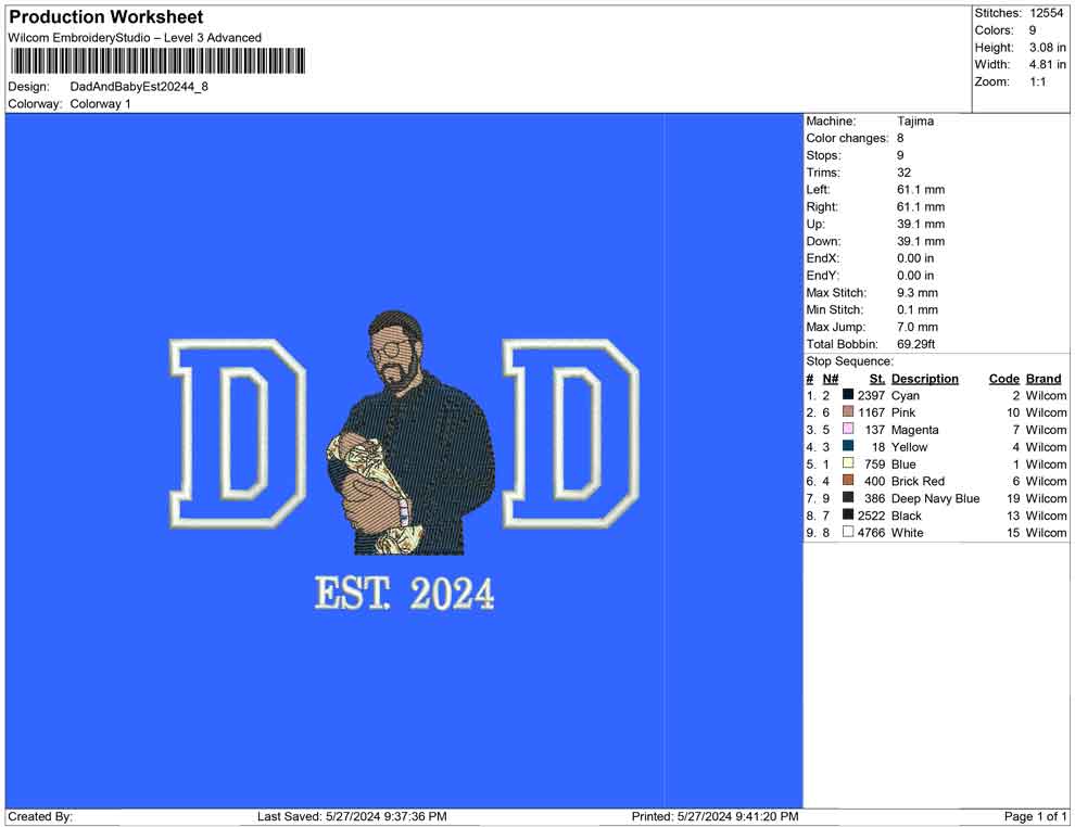 Dad and Baby est 2024