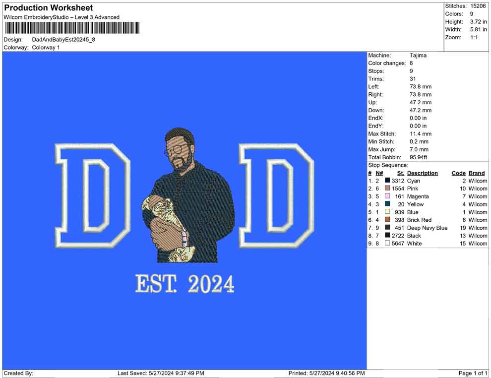 Dad and Baby est 2024