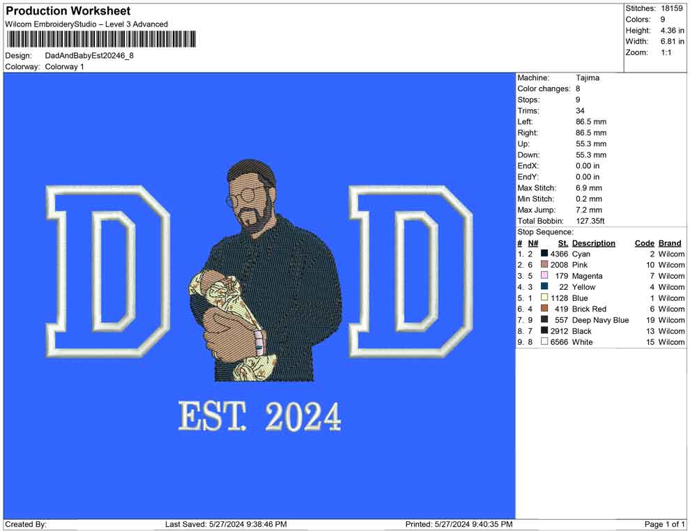 Dad and Baby est 2024