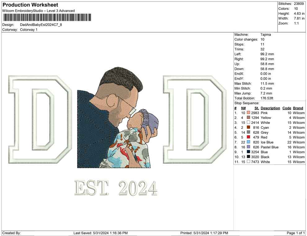 Dad And Baby Est 2024 C