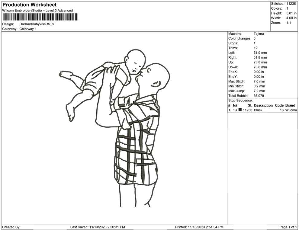 Dad and baby kiss