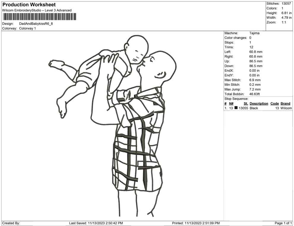 Dad and baby kiss