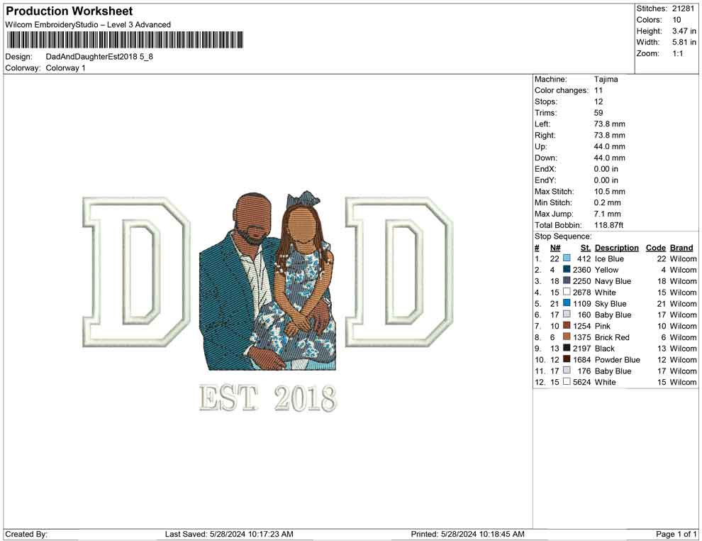 Dad And Daughter Est 2018