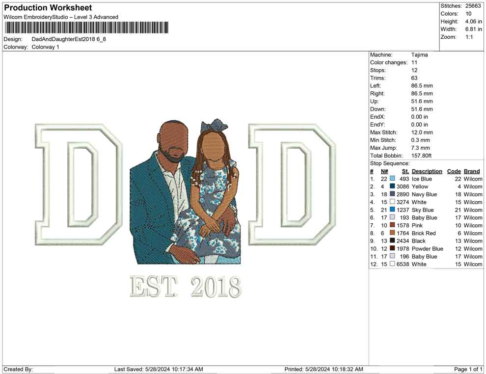 Dad And Daughter Est 2018