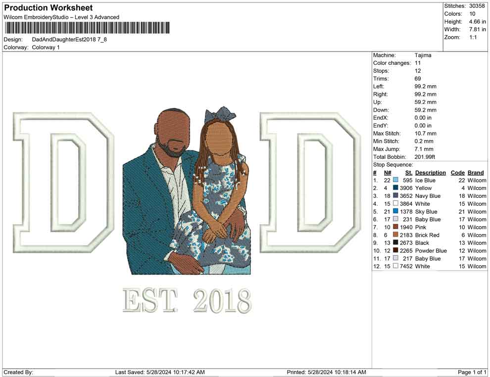 Dad And Daughter Est 2018