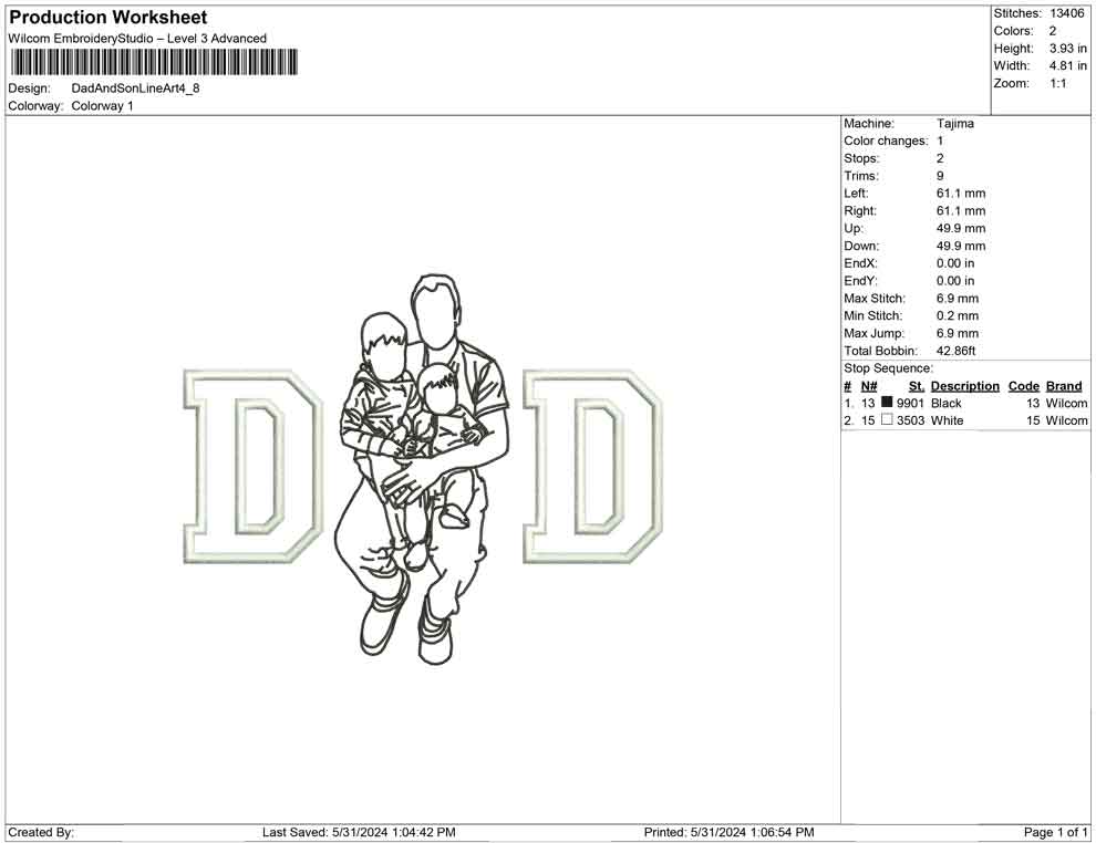 Dad And Son Line Art