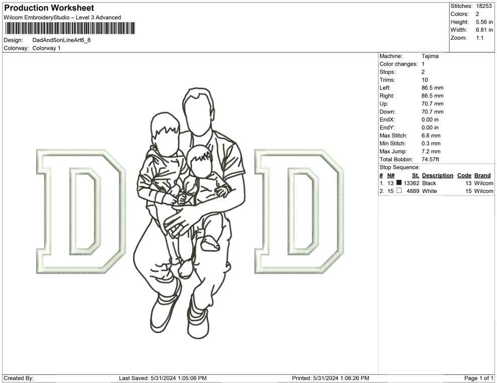 Dad And Son Line Art
