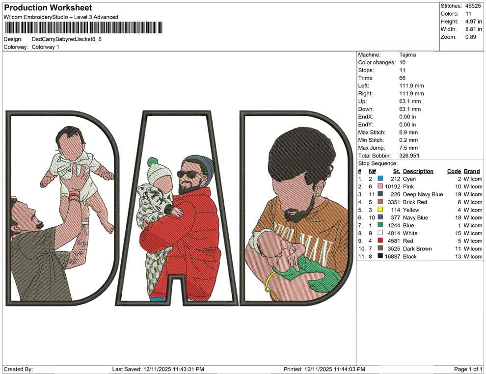 Dad Carry baby Red Jacket