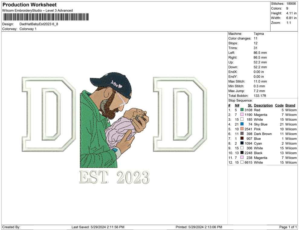 Dad Hat Baby Est 2023