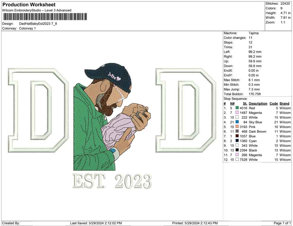 Dad Hat Baby Est 2023