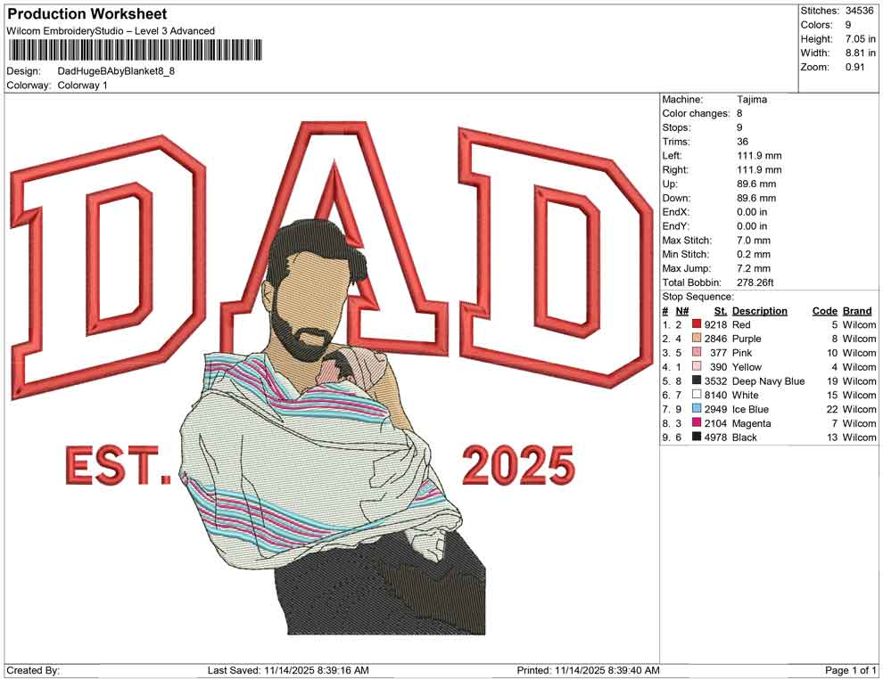 Dad Huge Baby Blanket