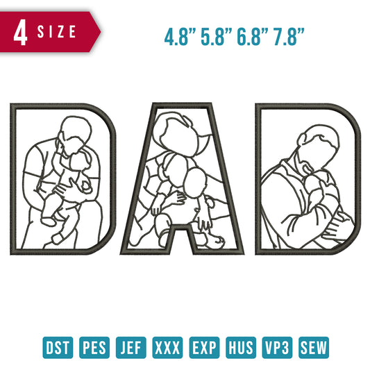 Dad Line Art C