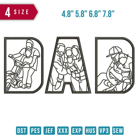 Dad Line Art D
