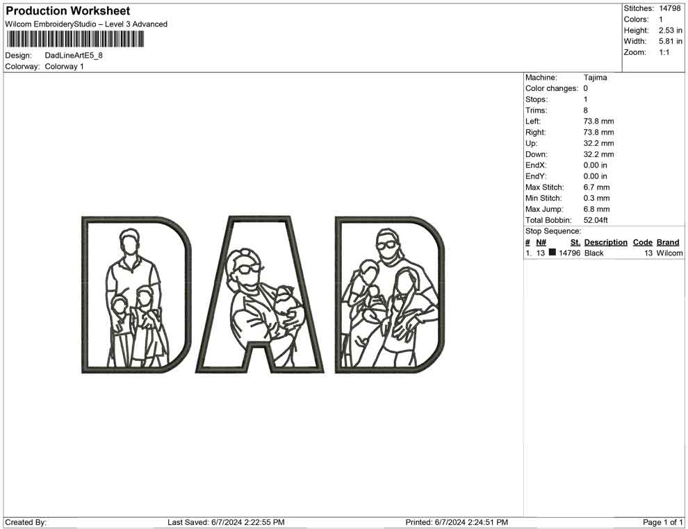 Dad Line Art E