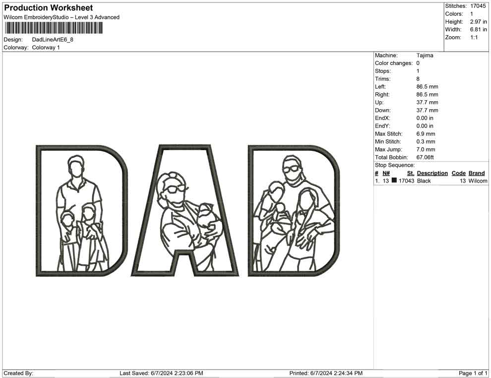 Dad Line Art E