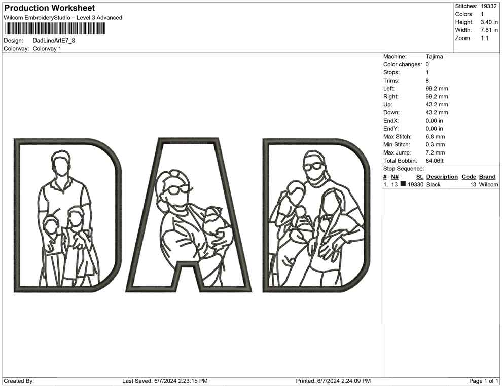 Dad Line Art E