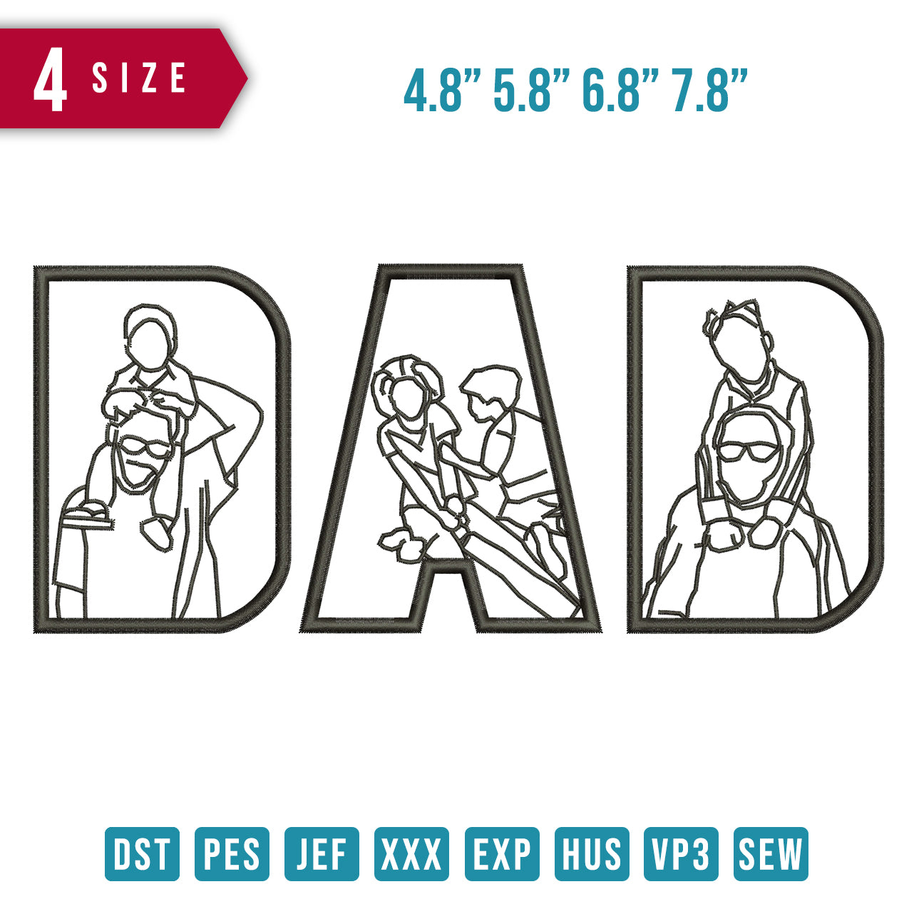 Dad Line Art F – Embrobuy