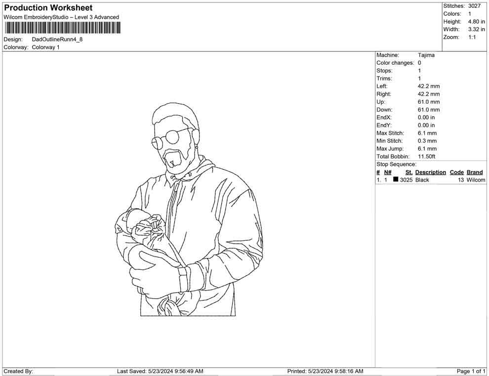 Dad Outline Runn