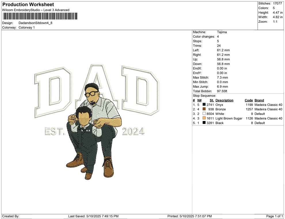 Dad and son Sit down