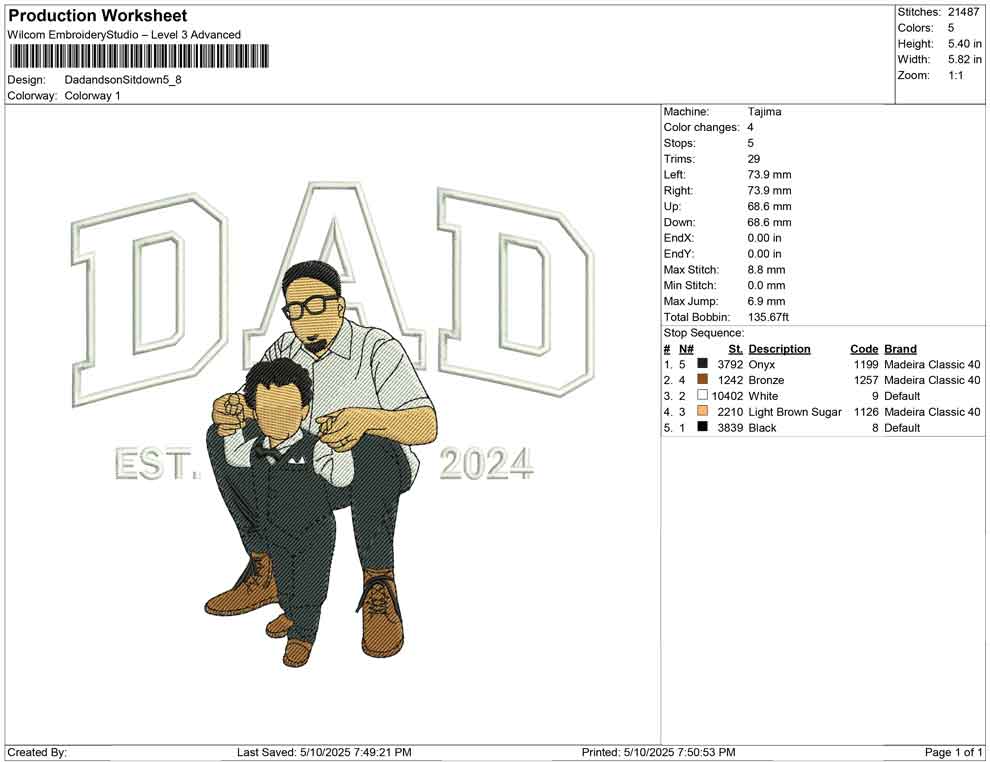 Dad and son Sit down
