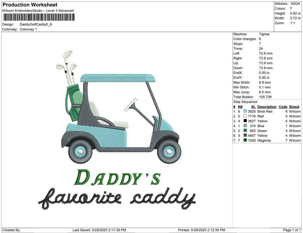 Daddy Golf Caddy