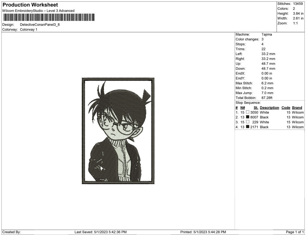 Detective Conan Panel BW
