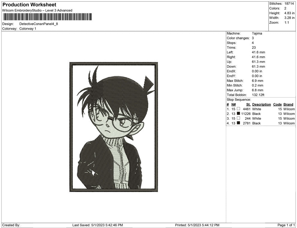 Detective Conan Panel BW