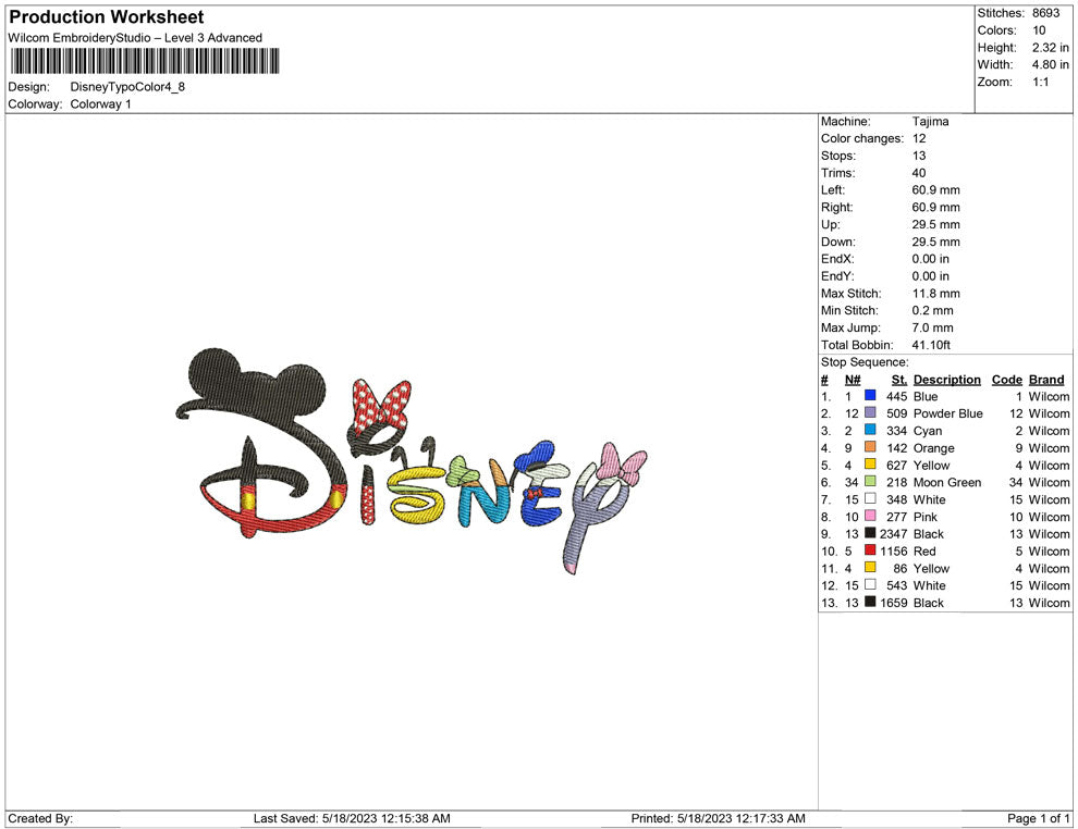 Disney Typo