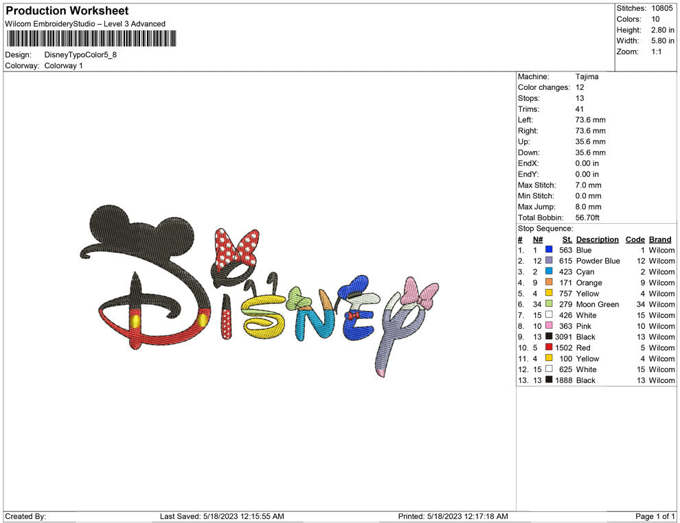 Disney Typo
