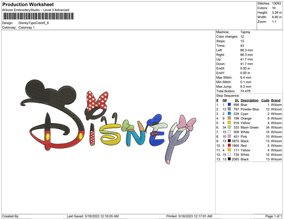 Disney Typo