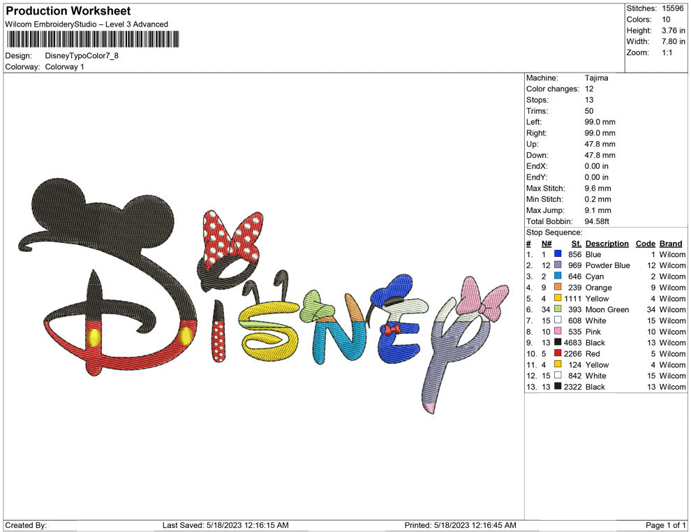 Disney Typo