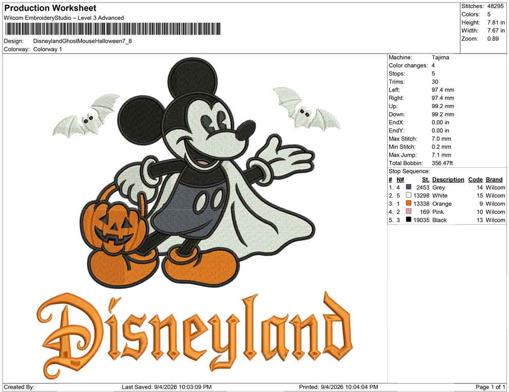 Disneyland Ghost Mouse Halloween