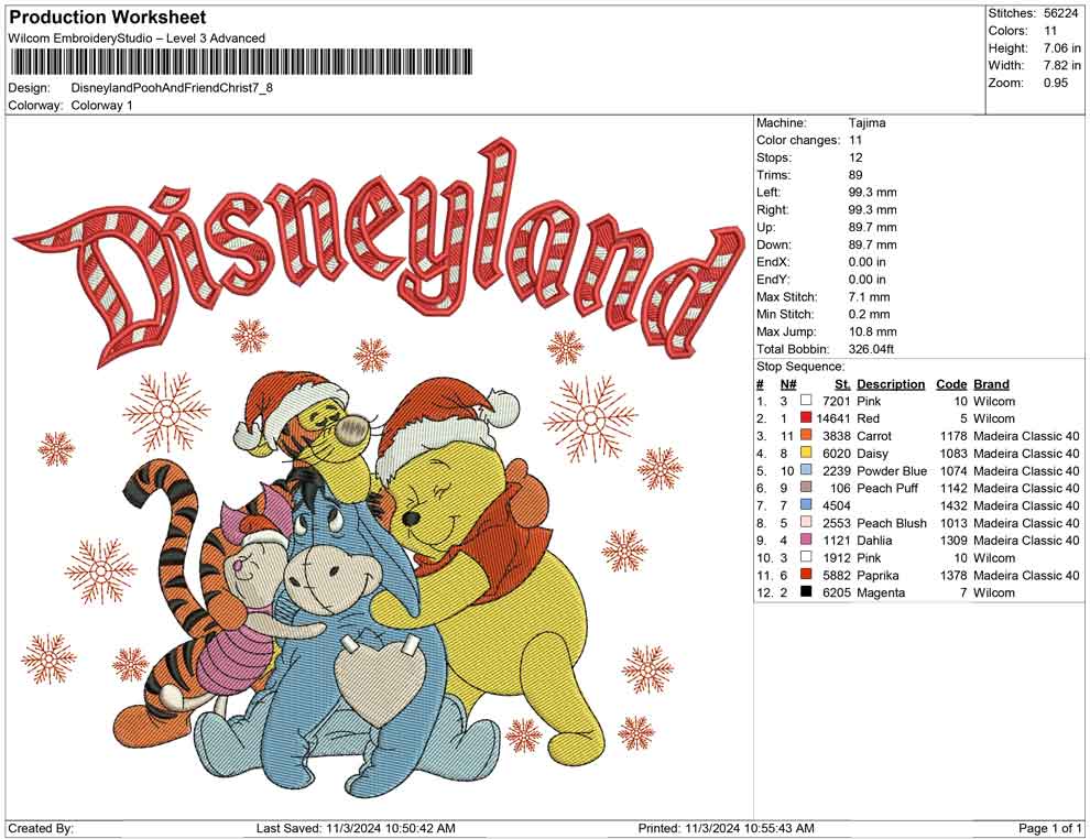 Disneyland Pooh And Friend Christ