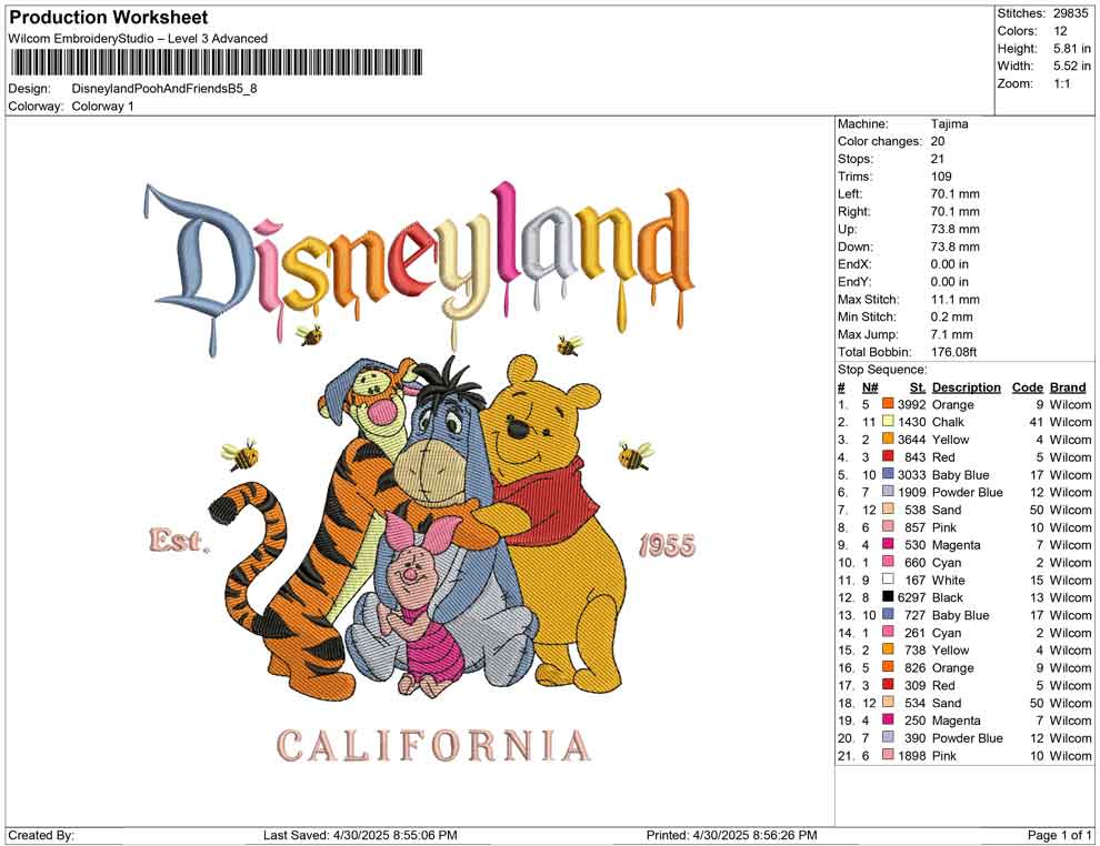 Disneyland Pooh And Friends B