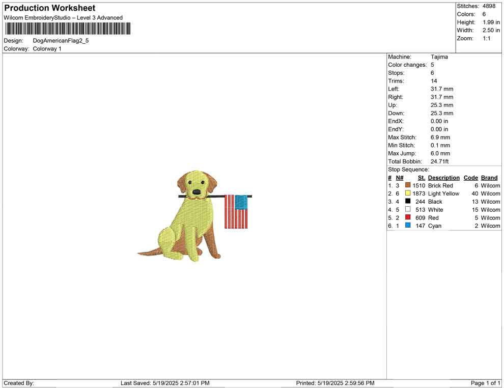 Dog American Flag