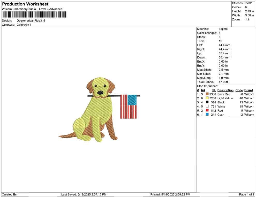 Dog American Flag