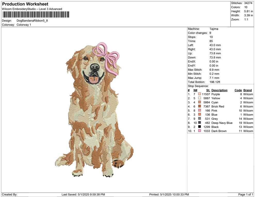 Dog Bandana Ribbon