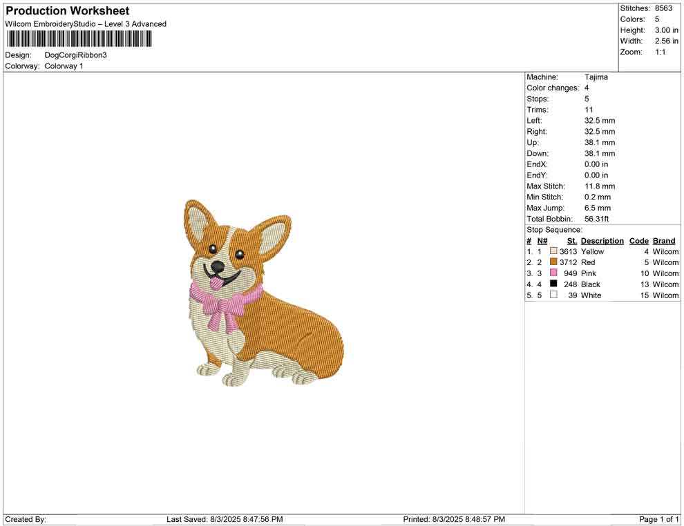 Dog Corgi Ribbon