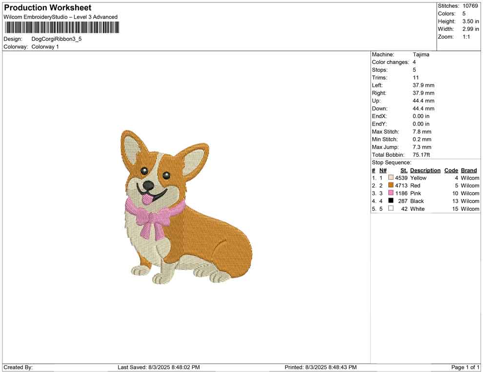 Dog Corgi Ribbon