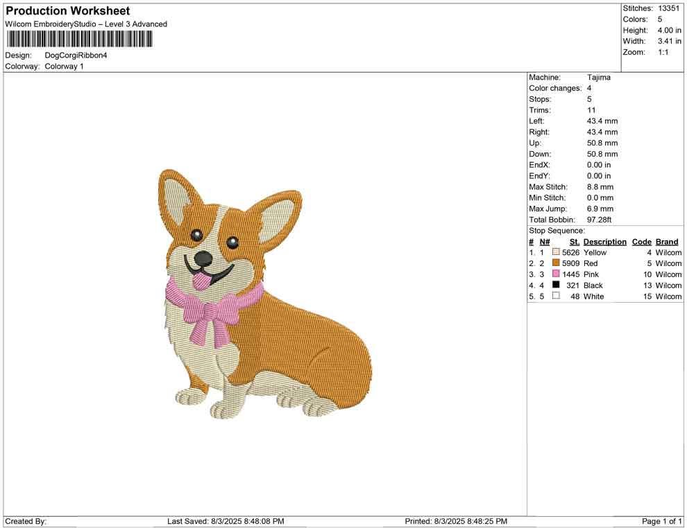 Dog Corgi Ribbon
